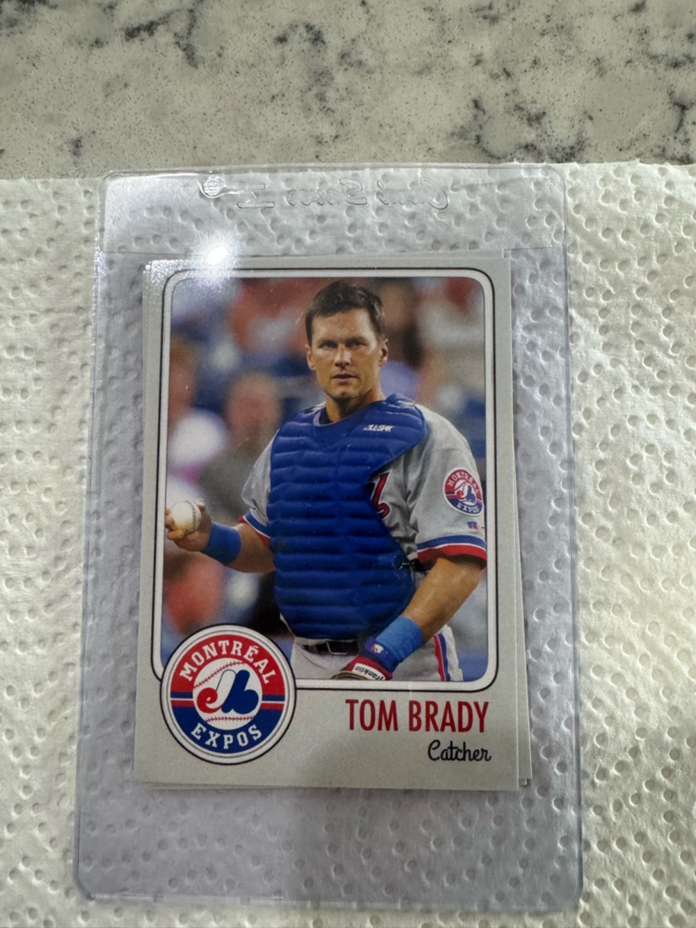 Topps Tom Brady Baseball Card - Blue, White, Red